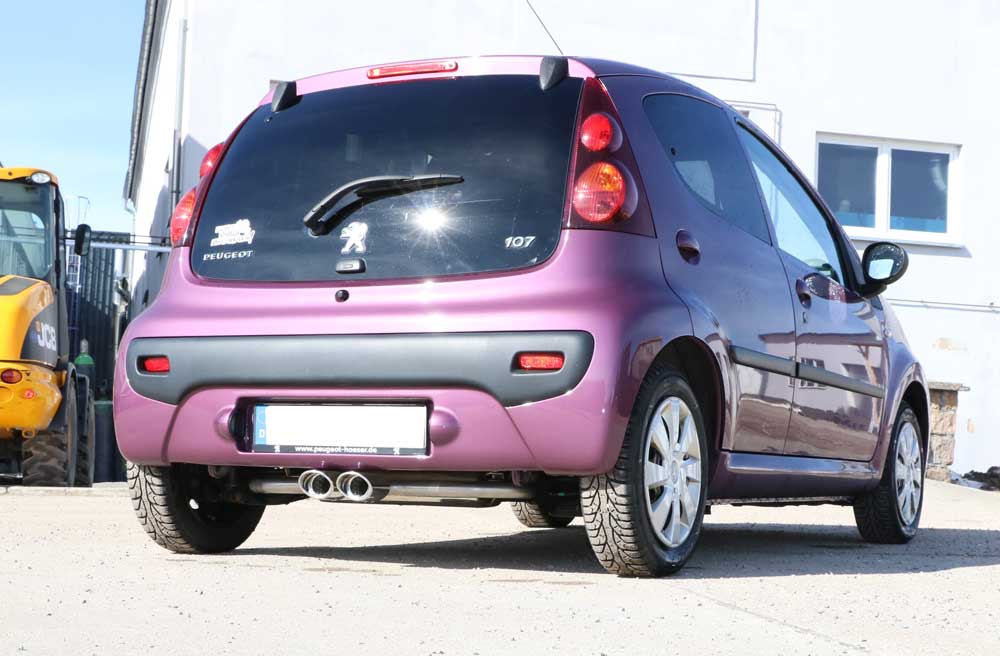 CitroenC1/ Peugeot 107/ Toyota Aygo Endschalldämpfer Ausgang mittig - 2x106x71 Typ 33