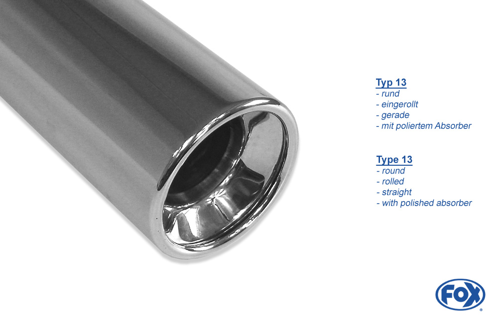 Audi A3 - 8P (3-Türer) Endschalldämpfer - 1x90 Typ 13 Toyota RAV 4 II - 5-Türer Endschalldämpfer Ausgang rechts/links - 1x90 Typ 13 rechts/links