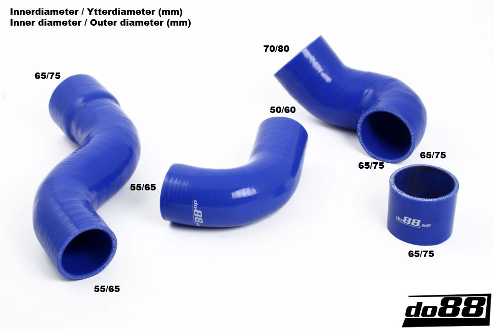 Volvo 700/900 Turbo (ohne Klimaanlage) Druckschläuchen Blau