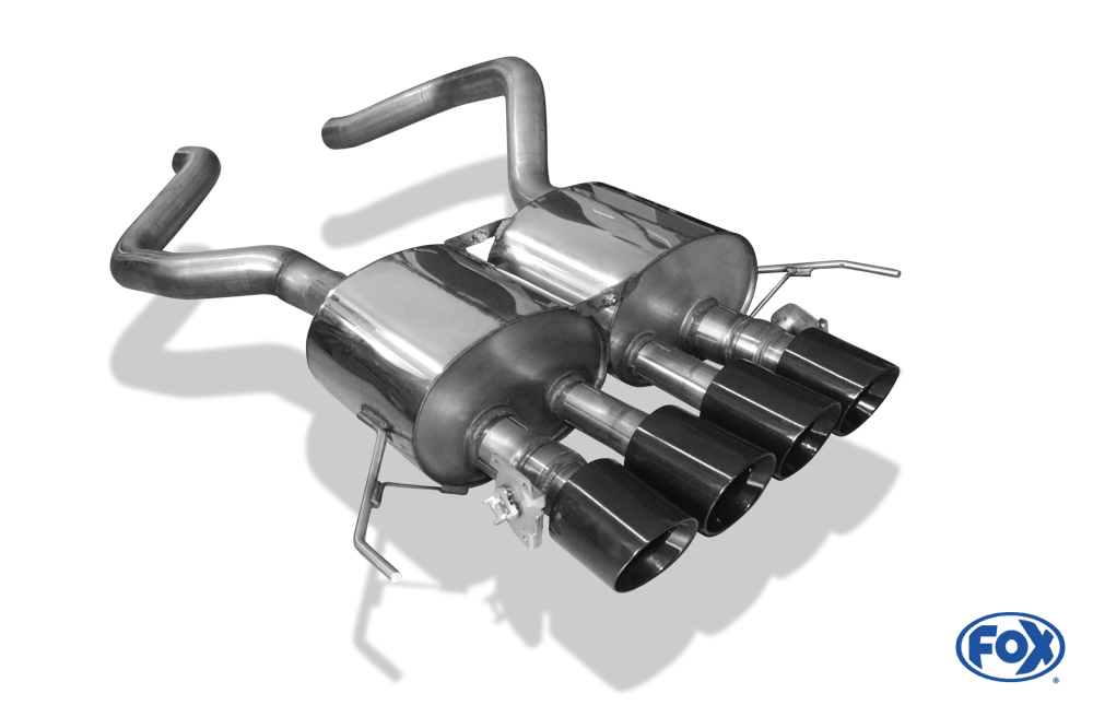 Corvette C7/ Z06 Endschalldämpfer Ausgang mittig - 4x100 Typ 25 mittig SCHWARZ