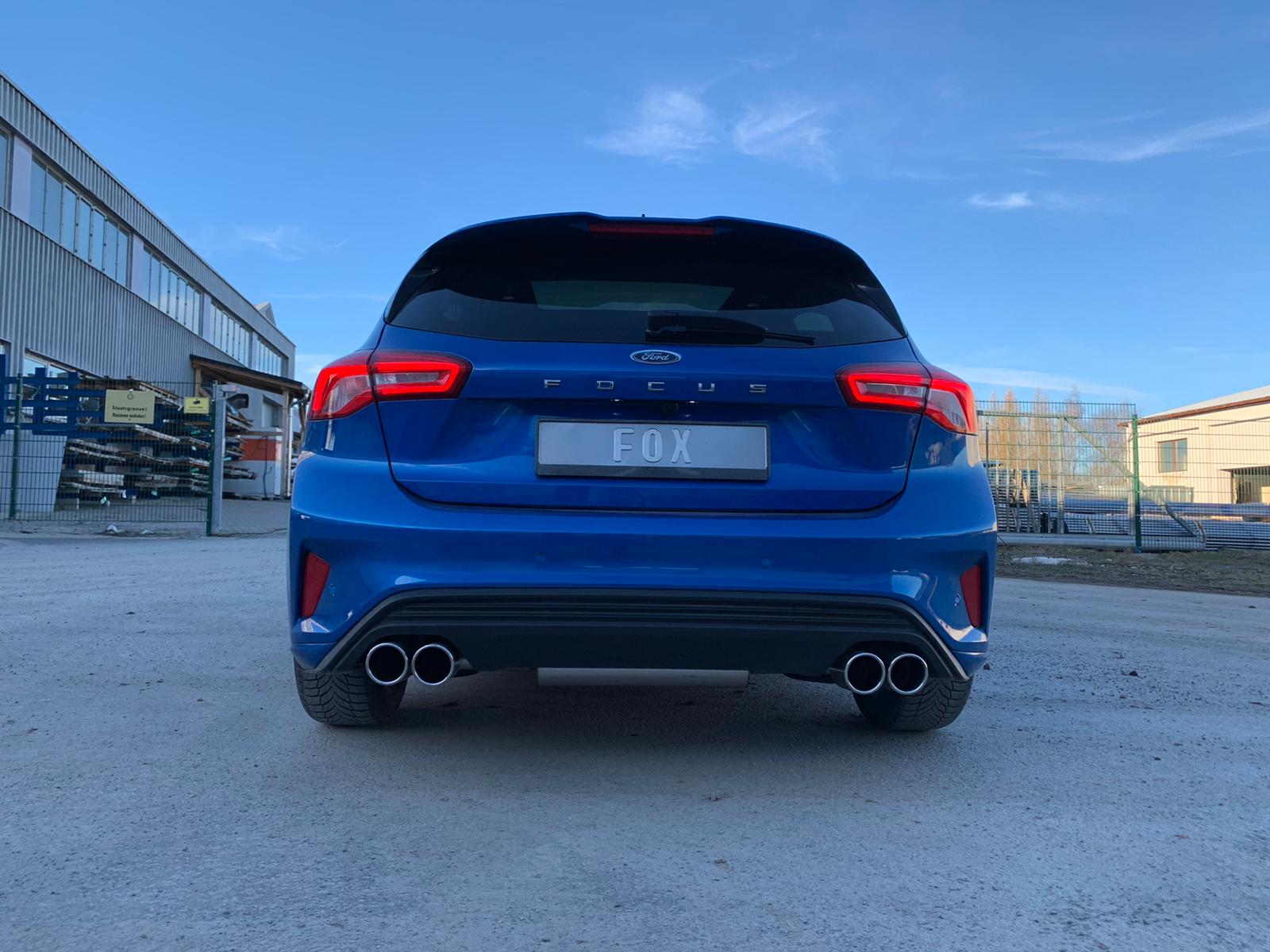 Ford Focus IV ST-Line - starre Hinterachse Endschalldämpfer Ausgang rechts/links - 2x90 Typ 16 rechts/links Ford Focus IV ST-Line - Einzelradaufhängung Endschalldämpfer Ausgang rechts/links - 2x90 Typ 16 rechts/links