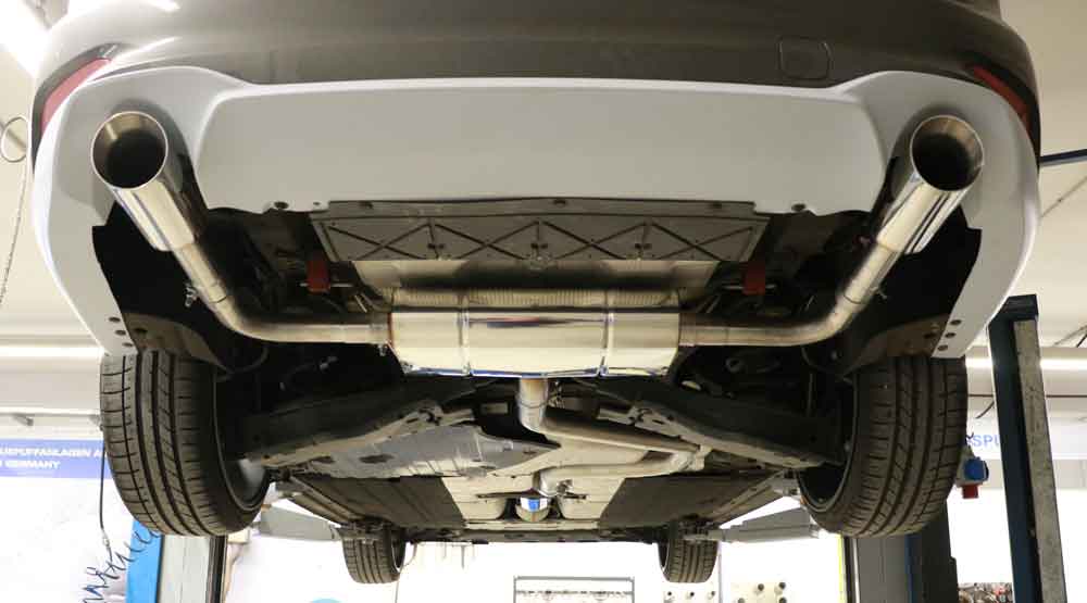 Ford Focus IV Turnier/ Kombi ST-Look Endschalldämpfer Ausgang rechts/links - 1x100 Typ 25 rechts/links für originale ST Stoßstange