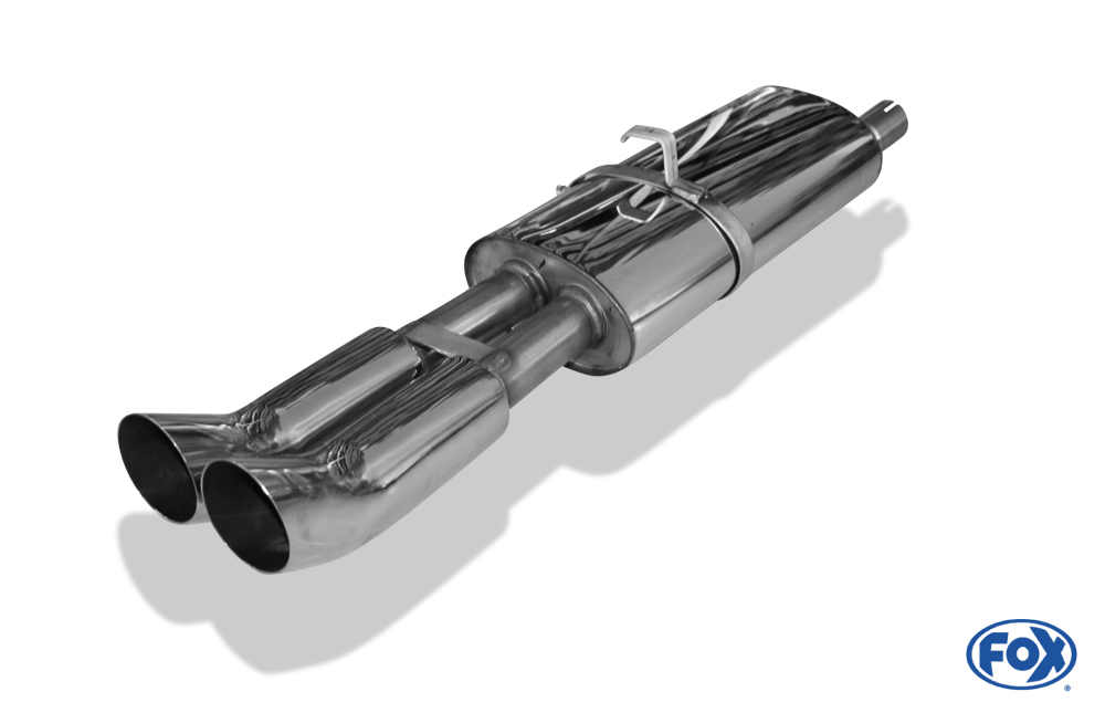 Opel Astra F Stufenheck Endschalldämpfer 1-Punkt-Aufhängung - 2x76 Typ 18