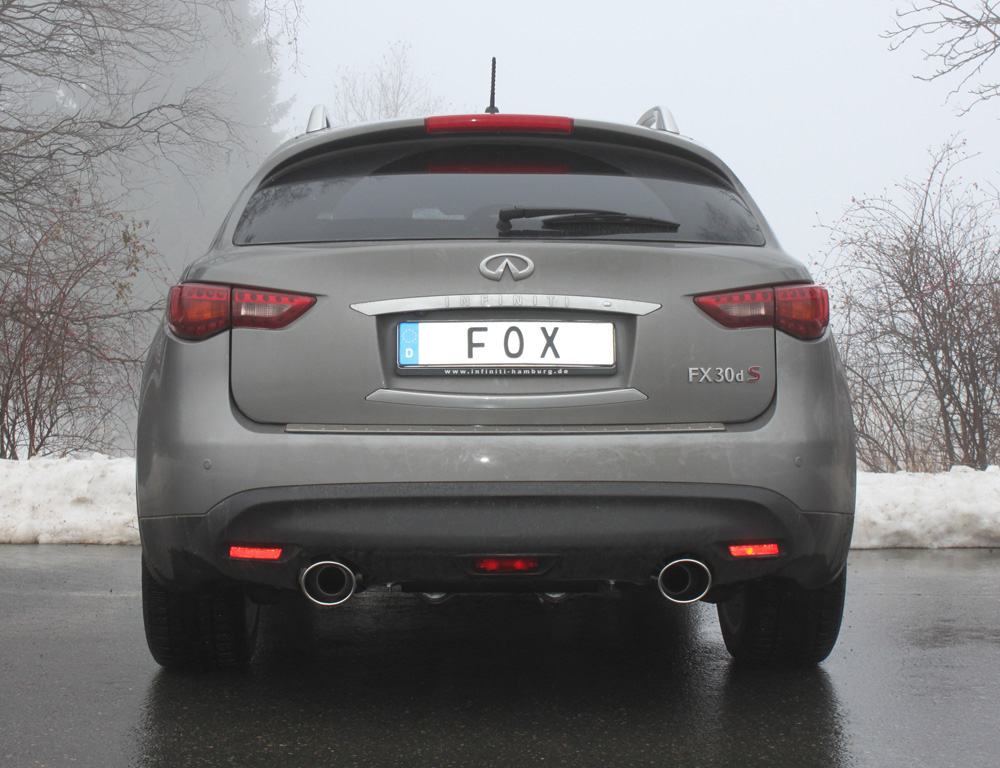Infiniti FX30d Endschalldämpfer quer Ausgang rechts/links - 129x106 Typ 32 rechts/links