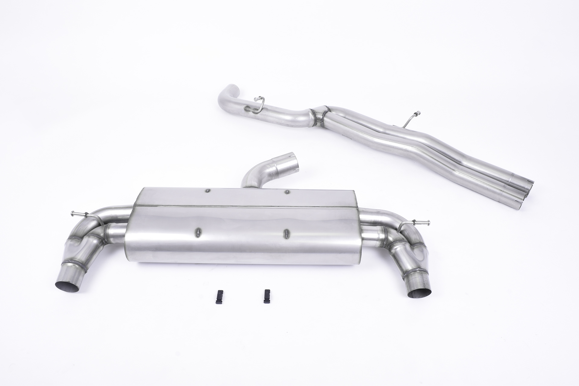 Non-Valved Non-Resonated (Louder) with Polished Oval Trims für Audi RS3