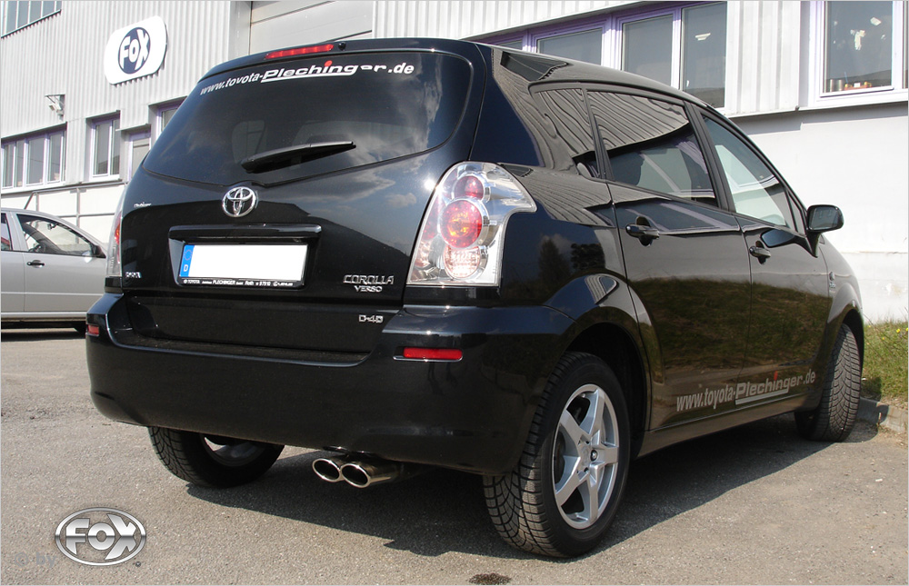 Toyota Corolla Verso R1 Benzin Endschalldämpfer - 2x88x74 Typ 32 Toyota Corolla Verso Diesel Bj. ab 04` Endschalldämpfer - 2x106x71 Typ 32