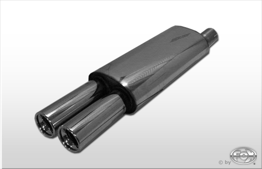 Opel Astra F Stufenheck Endschalldämpfer 3-Punkt-Aufhängung - 2x80 Typ 13 Opel Astra F-CC Endschalldämpfer 1-Punkt-Aufhängung - 2x80 Typ 13