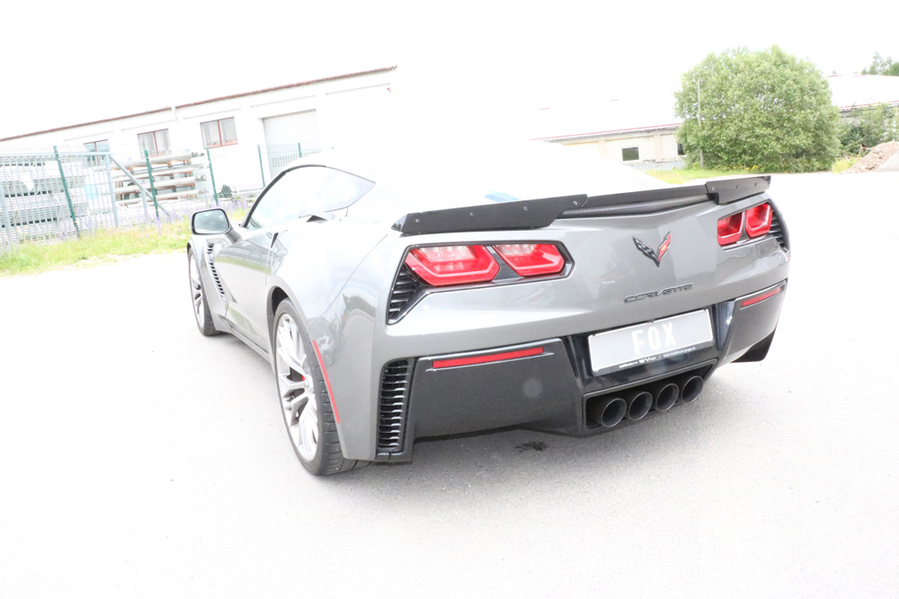 Corvette C7/ Z06 Endschalldämpfer Ausgang mittig - 4x100 Typ 25 mittig SCHWARZ Corvette C7/ Z06 Endschalldämpfer Ausgang mittig - 4x100 Typ 25 mittig SCHWARZ