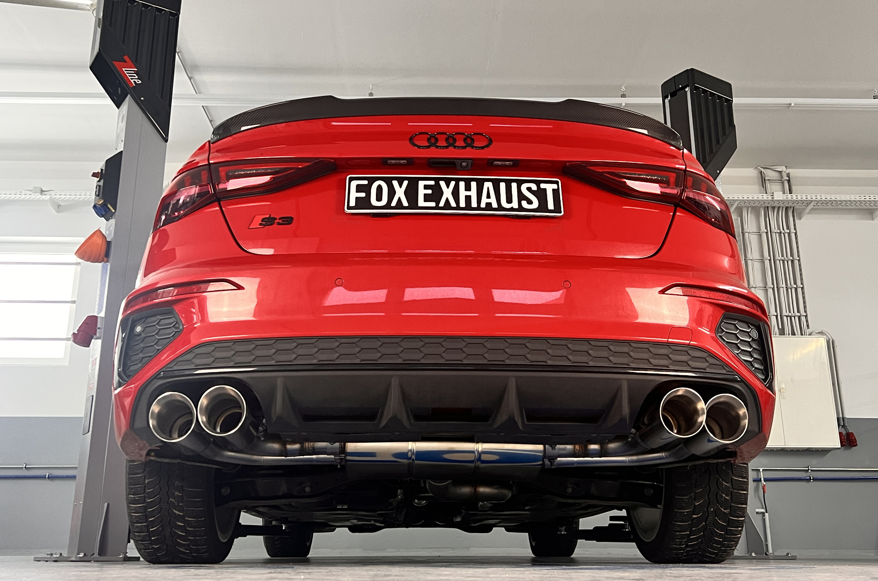 Audi S3 GY - Limousine Halbanlage ab OPF mit Abgasklappen - 2x100 Typ 25 rechts/links Audi S3 GY - Limousine Halbanlage ab OPF mit Abgasklappen - 2x100 Typ 25 rechts/links