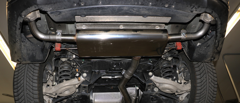 Mondeo V Schrägheck/ Turnier/ Stufenheck Endschalldämpfer quer Ausgang rechts/links - Ausgang der Endrohre in der originalen Stoßstange Mondeo V Schrägheck/ Turnier/ Stufenheck Endschalldämpfer quer Ausgang rechts/links - Ausgang der Endrohre in der originalen Stoßstange