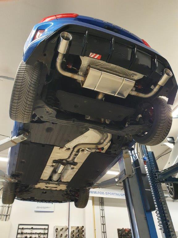 Ford Focus IV ST-Line - starre Hinterachse Endschalldämpfer Ausgang rechts/links - 1x100 Typ 25 rechts/links Ford Focus IV ST-Line - starre Hinterachse Endschalldämpfer Ausgang rechts/links - 1x100 Typ 25 rechts/links