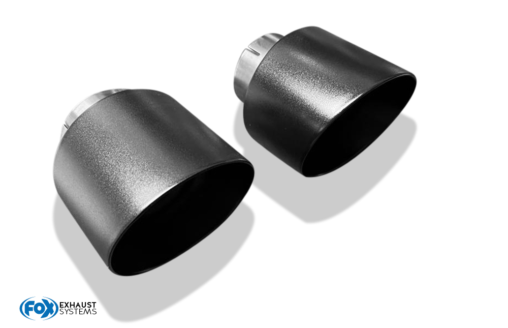 Hyundai i30N Performance + Fastback Endrohre passend auf den originalen Endschalldämpfer - 1x114 Typ 25 rechts/links schwarz Matt