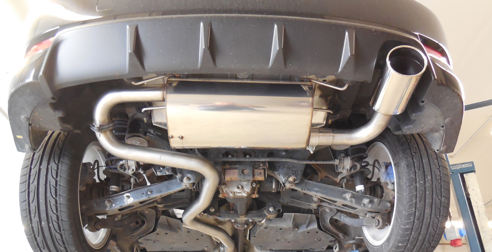 Subaru Impreza GHD Schrägheck Endschalldämpfer quer rechts - 129x106 Typ 32