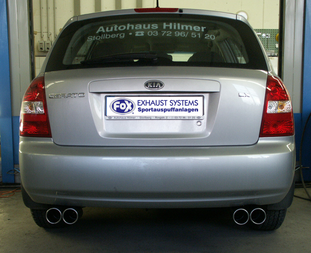 Kia Cerato Schrägheck Endschalldämpfer Ausgang rechts/links - 2x80 Typ 12 rechts/links Kia Cerato Schrägheck Endschalldämpfer Ausgang rechts/links - 2x80 Typ 12 rechts/links