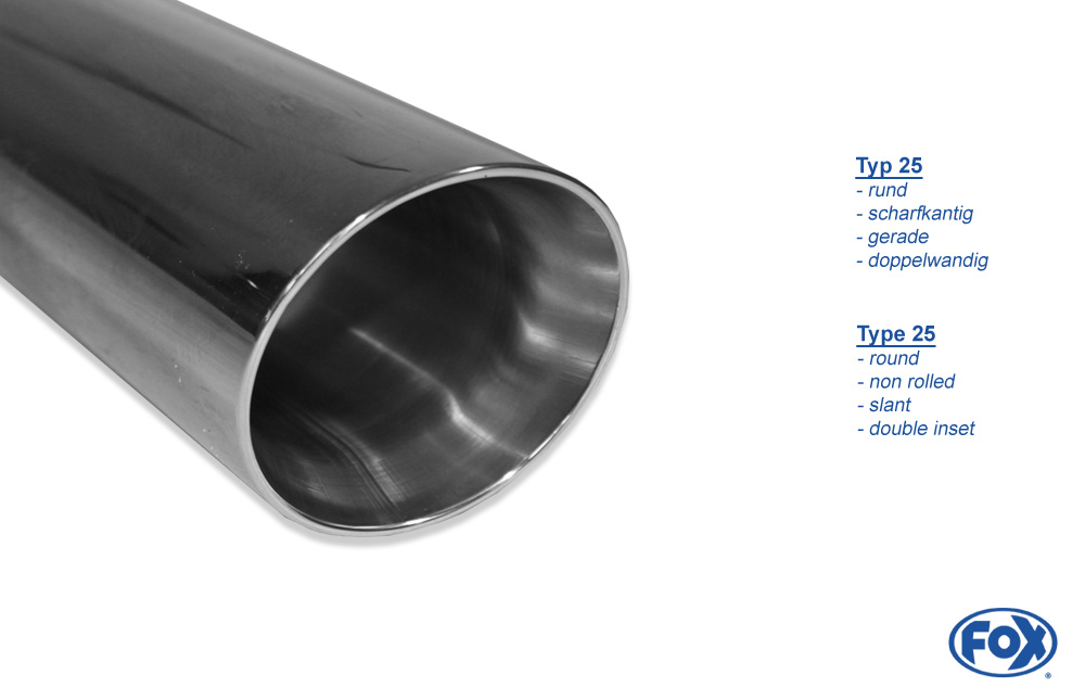 Mini Cooper R56 Endschalldämpfer - 1x100 Typ 25 BMW F20/21 - 118i mit OPF Endschalldämpfer quer Ausgang rechts/links - 1x100 Typ 25 rechts/links