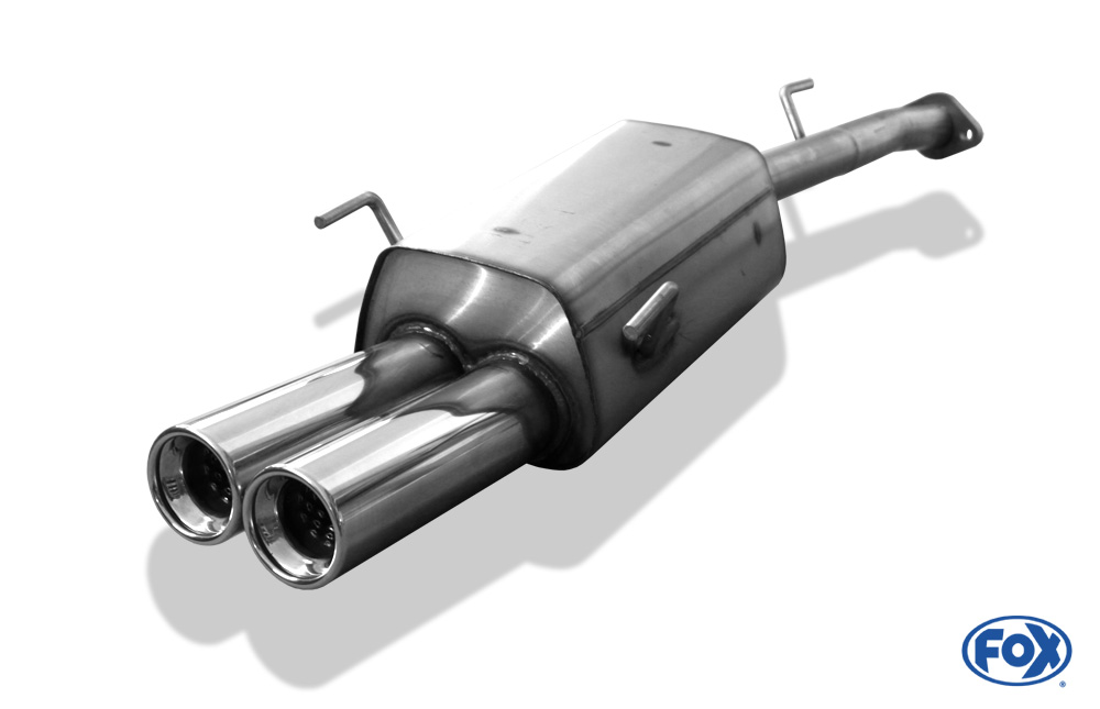 Opel Astra G Caravan Endschalldämpfer - 2x80 Typ 13 Opel Zafira F75/T98 Endschalldämpfer Ø63,5mm - 2x76 Typ 13