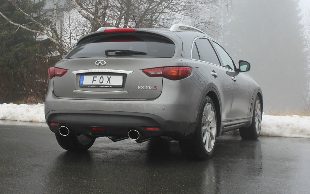 Infiniti FX30d Endschalldämpfer quer Ausgang rechts/links - 129x106 Typ 32 rechts/links