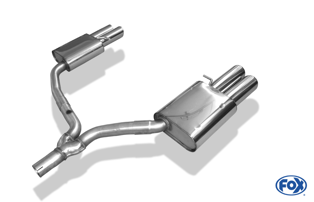 Audi A4 B8 Limousine/ Avant + S-Line Endschalldämpfer rechts/links zweiflutig inkl. Y-Adapterrohr Ø65mm innen - 2x90 Typ 17 rechts/links Audi A4 B8 Limousine/ Avant + S-Line Endschalldämpfer rechts/links zweiflutig - 2x90 Typ 17 rechts/links