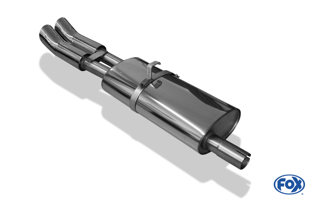 Opel Astra F Stufenheck Endschalldämpfer 1-Punkt-Aufhängung - 2x76 Typ 18 Opel Astra F Stufenheck Endschalldämpfer 1-Punkt-Aufhängung - 2x76 Typ 18
