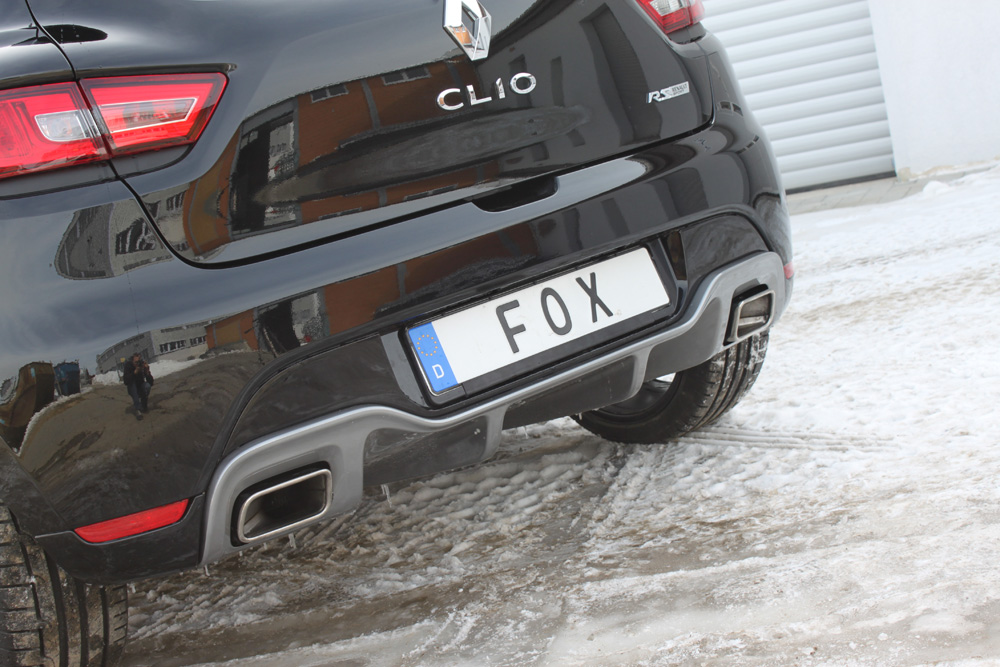 Renault Clio IV RS Endschalldämpfer quer Ausgang rechts/links - 1x50 rechts/links für Serienschürze (Endrohre nicht sichtbar) Renault Clio IV RS Endschalldämpfer quer Ausgang rechts/links - 1x50 rechts/links für Serienschürze (Endrohre nicht sichtbar)
