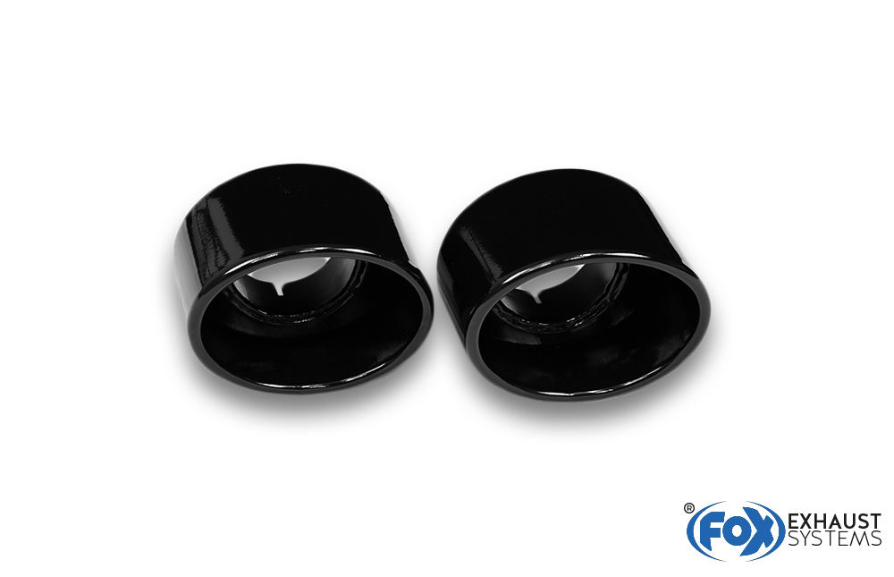 Hyundai i30N Performance + Fastback Endrohre passend auf den originalen Endschalldämpfer - 129x106 Typ 32 rechts/links schwarz emalliert