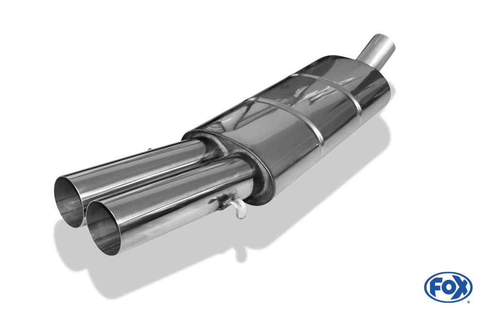 Audi 80/90 - Typ 89, B3 Limousine/ Coupe/ 80 B4 - Cabrio Endschalldämpfer - 2x76 Typ 10 Audi 80/90 - Typ 89, B3 Limousine/ Coupe/ 80 B4 - Cabrio Endschalldämpfer für Modelle mit Sonderstoßstange (siehe Bild) - 2x76 Typ 10