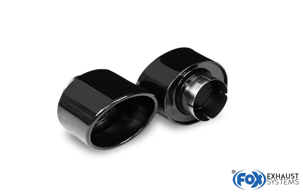 Hyundai i30N Performance + Fastback Endrohre passend auf den originalen Endschalldämpfer - 129x106 Typ 32 rechts/links schwarz emalliert Hyundai i30N Performance + Fastback Endrohre passend auf den originalen Endschalldämpfer - 129x106 Typ 32 rechts/links schwarz emalliert