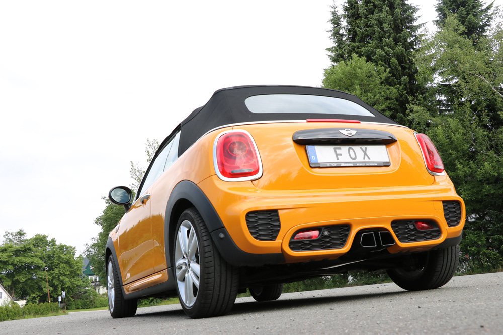 Mini Cooper S - F56 & F57 Endschalldämpfer Ausgang mittig - 2x95x78 Typ 68 Schwarz