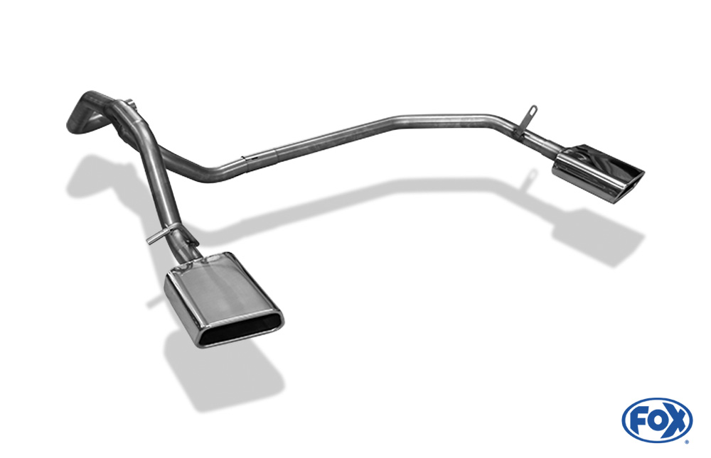 Seat Mii/ Skoda Citigo/ VW UP Endrohrsystem rechts/links passend auf originalen oder FOX-Endschalldämpfer - 145x65 Typ 59 rechts/links