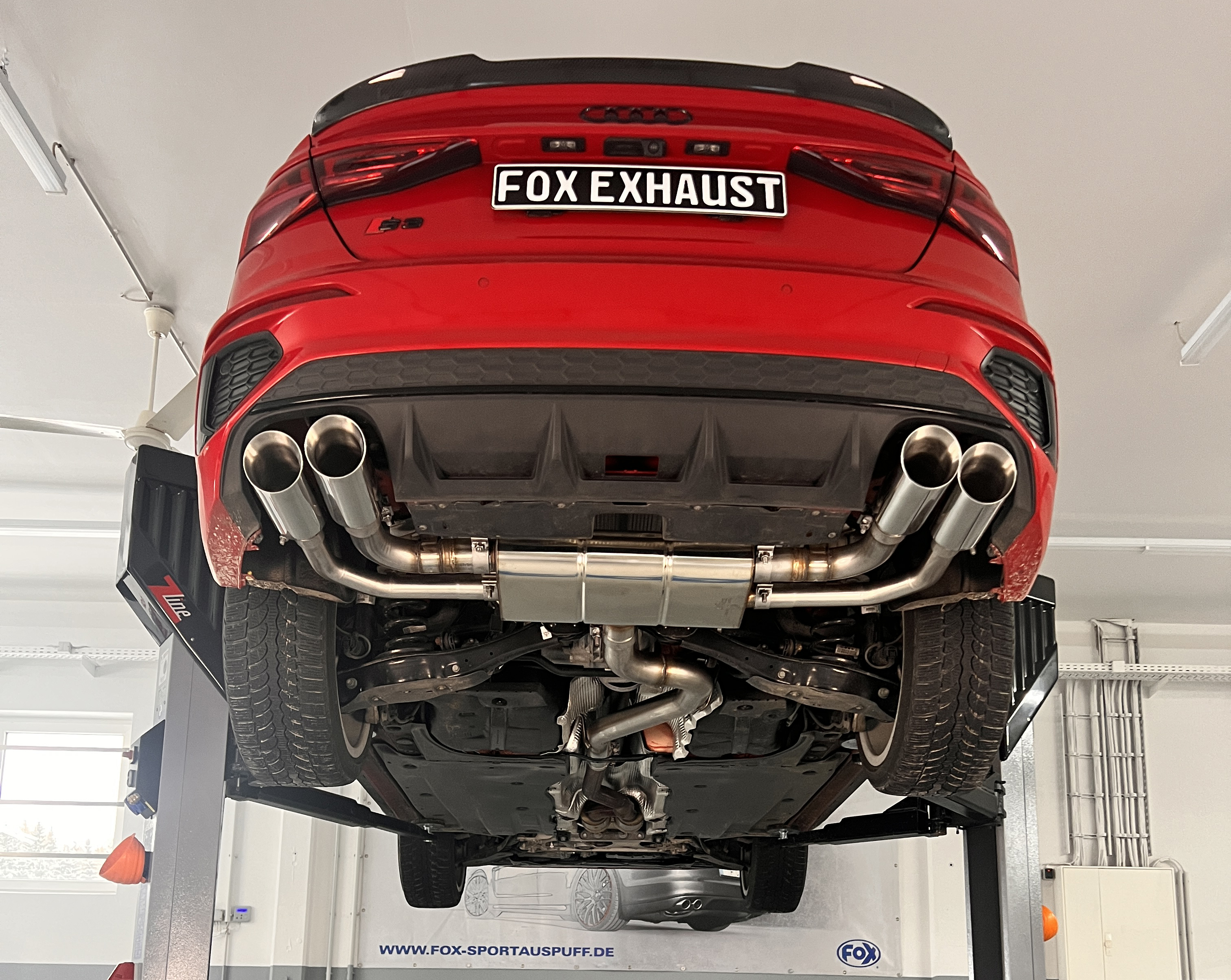 Audi S3 GY - Limousine Halbanlage ab OPF mit Abgasklappen - 2x100 Typ 25 rechts/links Audi S3 GY - Limousine Halbanlage ab OPF mit Abgasklappen - 2x100 Typ 25 rechts/links