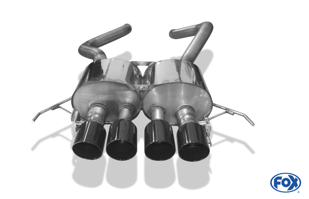 Corvette C7/ Z06 Endschalldämpfer Ausgang mittig - 4x100 Typ 25 mittig SCHWARZ