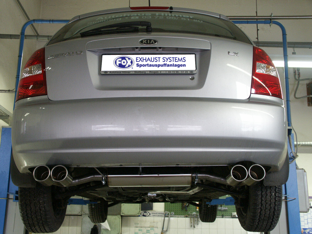 Kia Cerato Schrägheck Endschalldämpfer Ausgang rechts/links - 2x80 Typ 12 rechts/links Kia Cerato Schrägheck Endschalldämpfer Ausgang rechts/links - 2x80 Typ 12 rechts/links