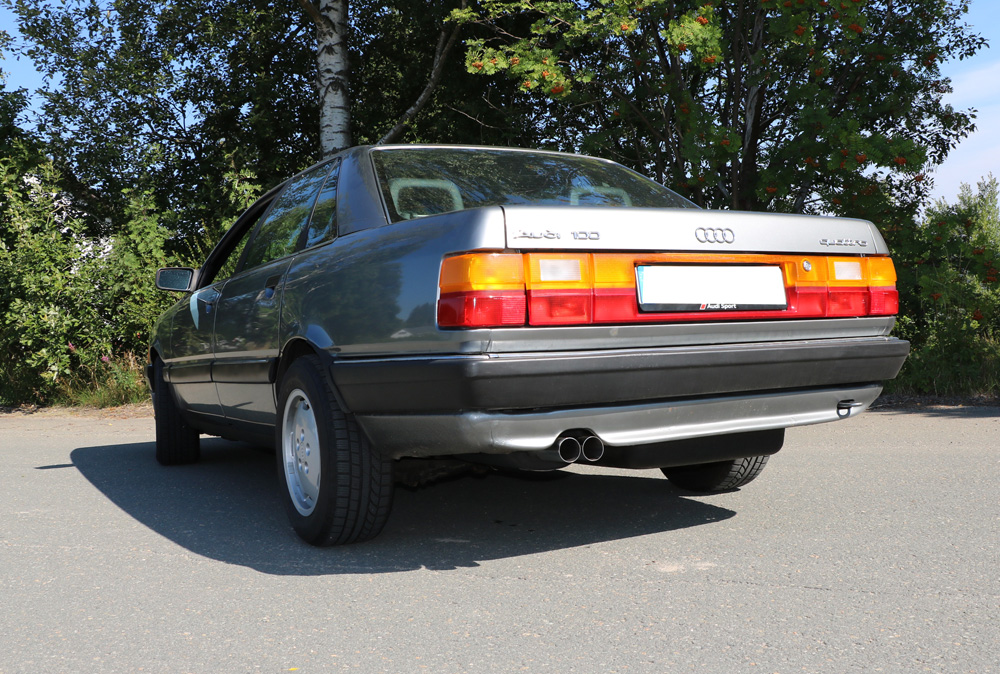 Audi 100 quattro Typ C3 Endschalldämpfer - 2x63 Typ 10 Audi 100 quattro Typ C3 Endschalldämpfer - 2x63 Typ 10