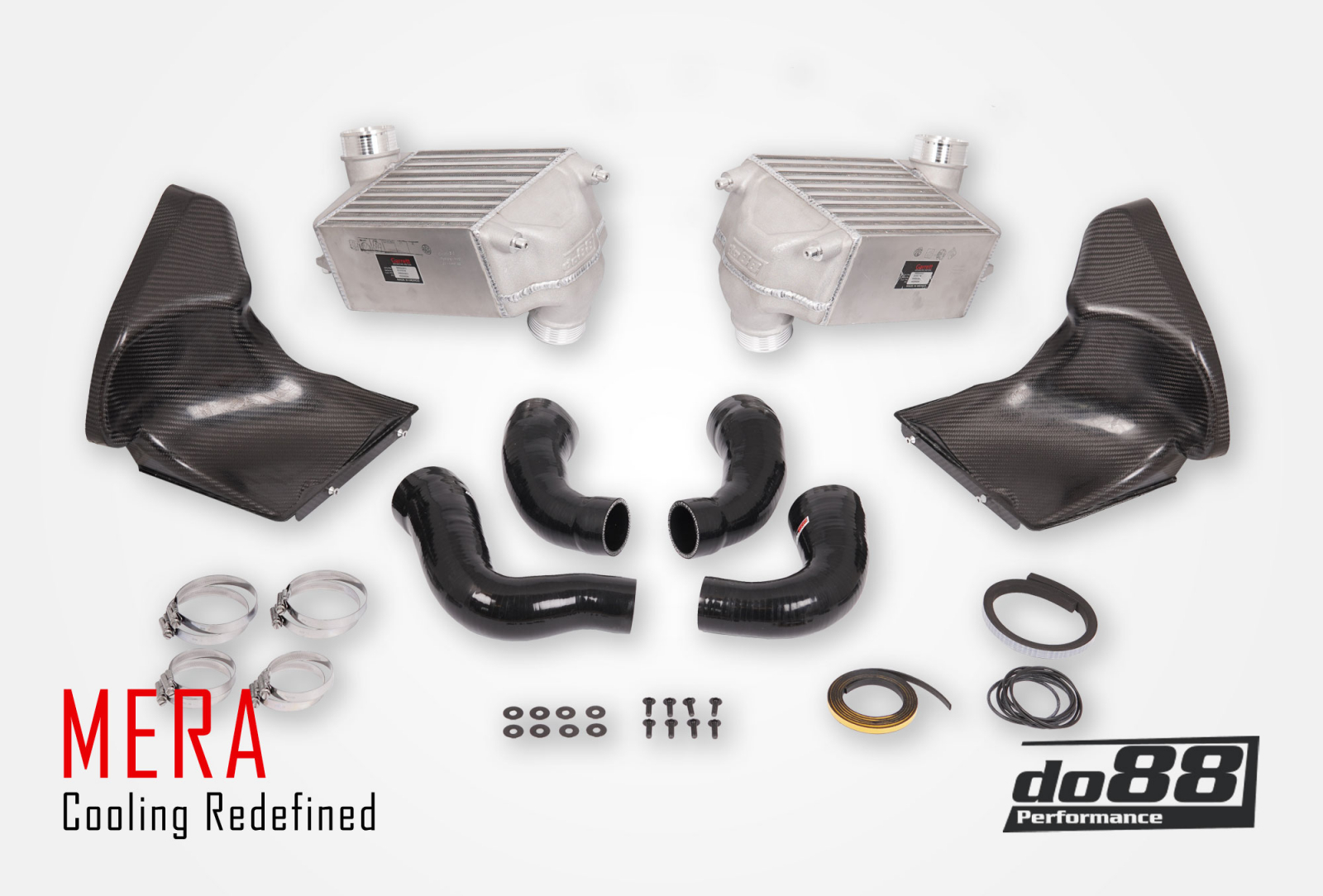 Porsche 911 Carrera (991.2) Ladeluftkühler-kit MERA für do88 Y-Rohr Porsche 911 Carrera (991.2) Ladeluftkühler-kit MERA für OEM Y-Rohr