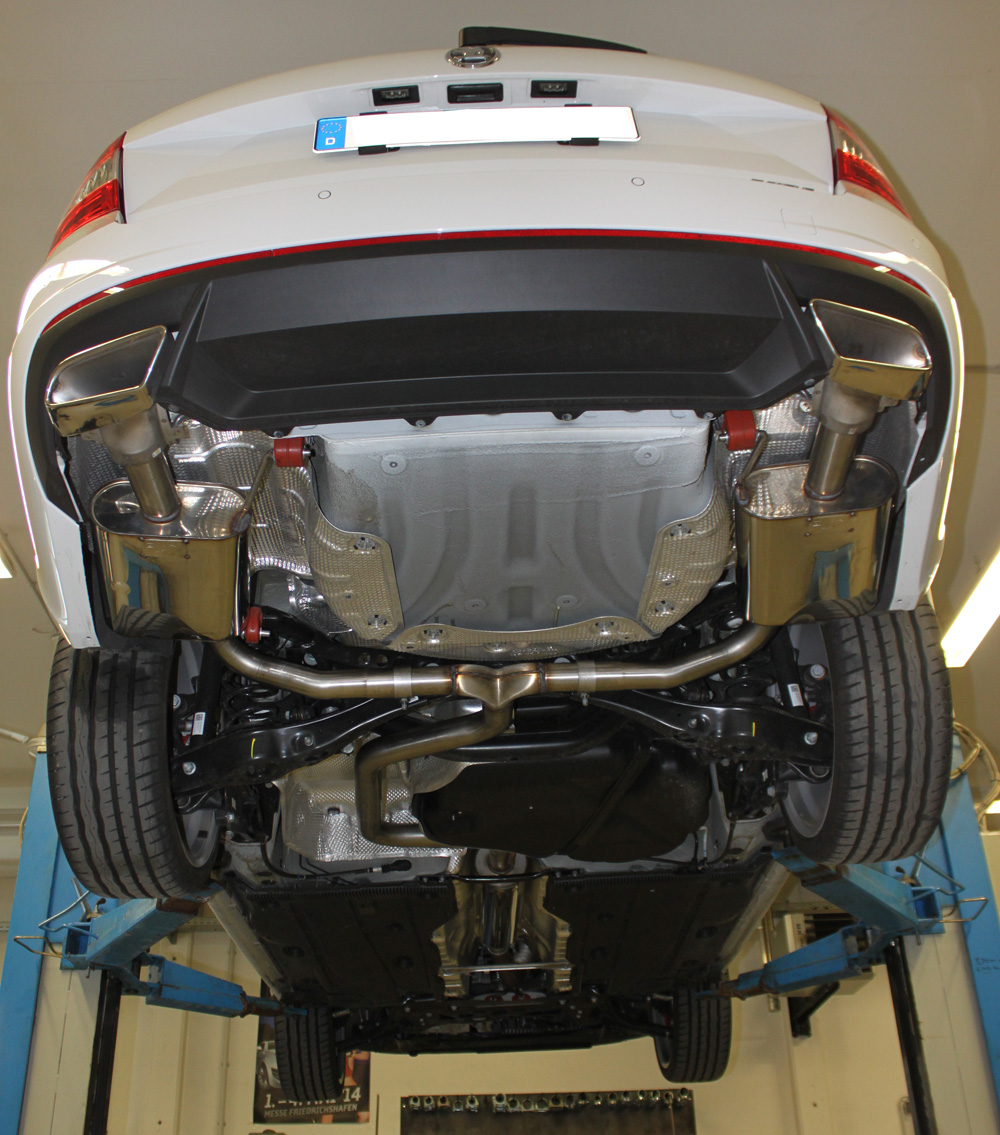 Skoda Octavia 5E RS - TSI Endschalldämpfer rechts/links - Austritt der Endrohre in den originalen Endrohren Skoda Octavia 5E RS - TSI mit und ohne OPF Endschalldämpfer rechts/links - Austritt der Endrohre in den originalen Endrohren