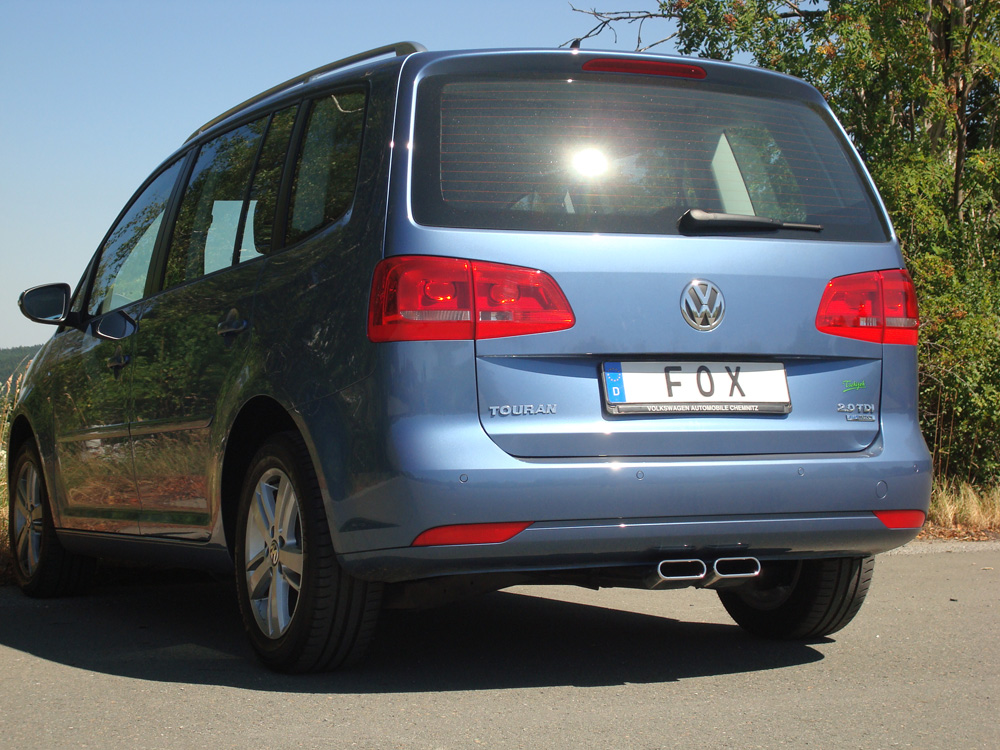 VW Touran - 1T3 Endrohr Ausgang mittig - 2x130x50 Typ 56