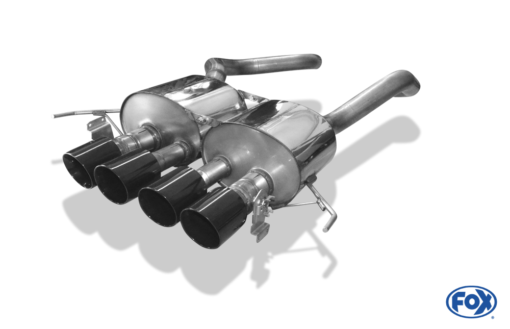 Corvette C7/ Z06 Endschalldämpfer Ausgang mittig - 4x100 Typ 25 mittig SCHWARZ