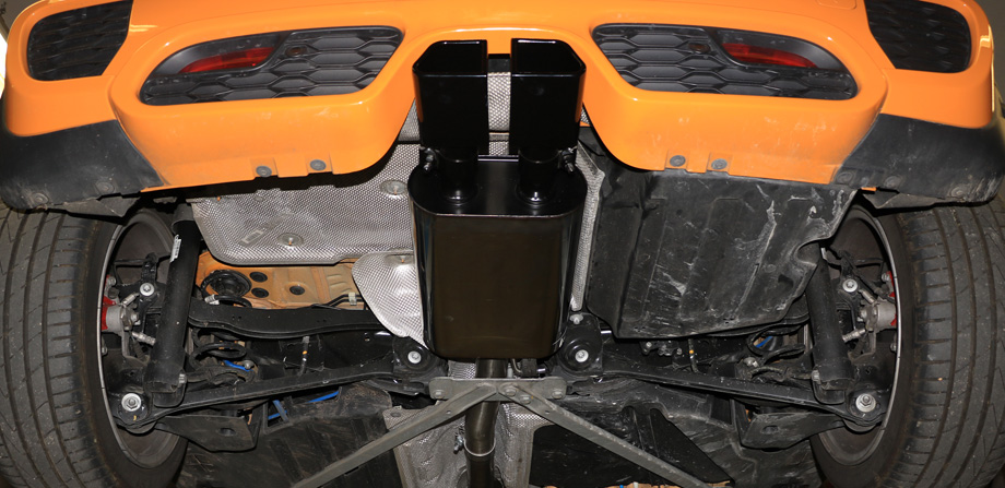 Mini Cooper S - F56 & F57 Endschalldämpfer Ausgang mittig - 2x95x78 Typ 68 Schwarz