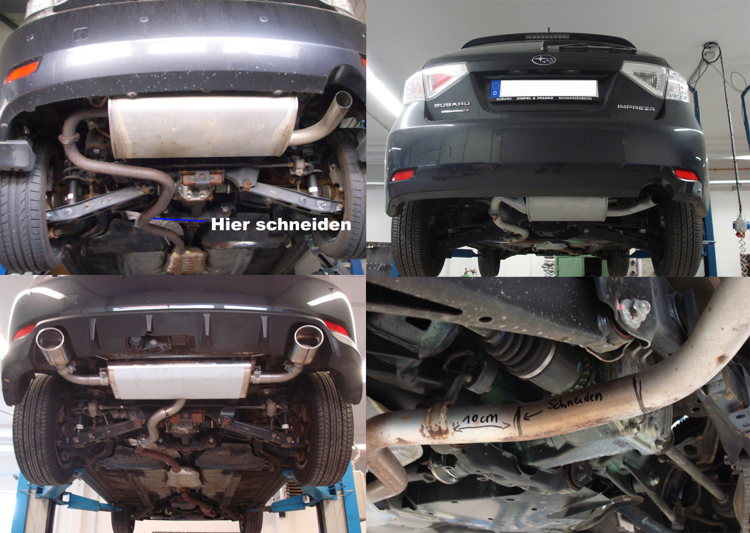 Subaru Impreza GR AWD - Schrägheck Endschalldämpfer quer Ausgang rechts/links - 115x85 Typ 32 rechts/links